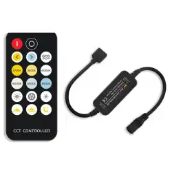 5V - 24V 3A 2 kanal Çift Renk CCT 17 Tuşlu RF Uzaktan Kumanda