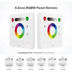 5V - 24V RC3 RGB ve RGBW Duvar Paneli 4 Bölge Dimmer Kontrol Uzaktan Kumanda