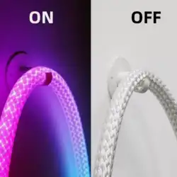 5V 5 Metre Usb Kitli IP67 IC-RGB Halat Işık Pixel Neon Şerit Led Bluetoothlu ve Uzaktan Kumandalı