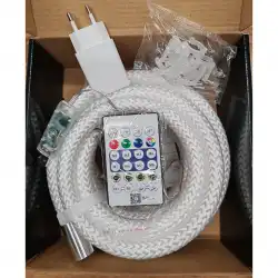 5V 5 Metre Usb Kitli IP67 IC-RGB Halat Işık Pixel Neon Şerit Led Bluetoothlu ve Uzaktan Kumandalı