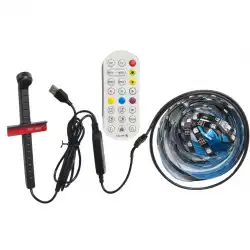 5V TV Arkası Kameralı Rgb Şerit Led Tv renklerine göre senkronize Kumanda veya Bluetooth Kontrol USB Güç Girişi 3.8 Metre