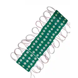 200 Adet 12 Volt 1.2 Watt 3 Lensli Yeşil Led Modül IP65 1 Paket