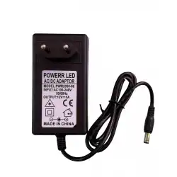 12 Volt 5 Amper 60 Watt Priz Tipi Plastik Kasa Adaptör