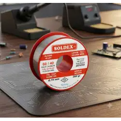 0.75 mm 200 gr SOLDEX Sn 60 Kalay Pb 40 Kurşun Lehim Teli