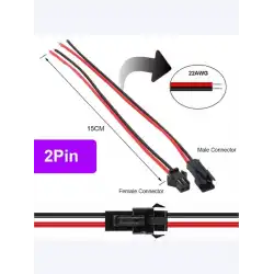 Tek Renk Şerit Led Bağlantı Soketli Kablo Takım 2 Pin 0.50 mm 10 adet