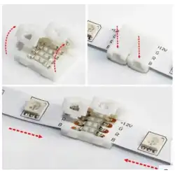 RGB Şerit Birleştirme Aparatı Lehimsiz 4 Pin 10 Adet