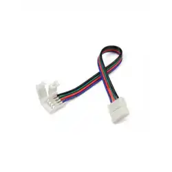 RGB Şerit Led Hızlı Konnektör 15 cm Kablolu 4 Pin Lehimsiz İki Yönlü 10 Adet