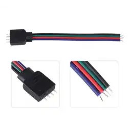 Rgb Şerit Led Kablolu Erkek Soketli 4 Pin İğneli Birleştirici 10 Adet