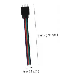 Rgb Şerit Led Kablolu Erkek Soketli 4 Pin İğneli Birleştirici 10 Adet