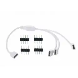 Rgb Şerit Led Üçlü Pin 1 Giriş 3 Çıkış Ara Bağlantılı Çoğaltıcı ve İğne