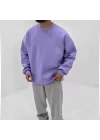 Lila Basic Oversize Sweatshirts