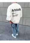 Artstudio Beyaz Çift Katlı Oversize Sweatshirt