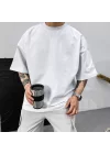 Beyaz Basic Ekstra Oversize Tshirt