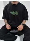 Hustle Extra Oversize Siyah Tshirt