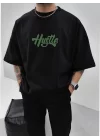 Hustle Extra Oversize Siyah Tshirt