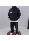 Siyah Oversize Fermuarlı Ceket (Ayarlanabilir Lastik Detaylı)