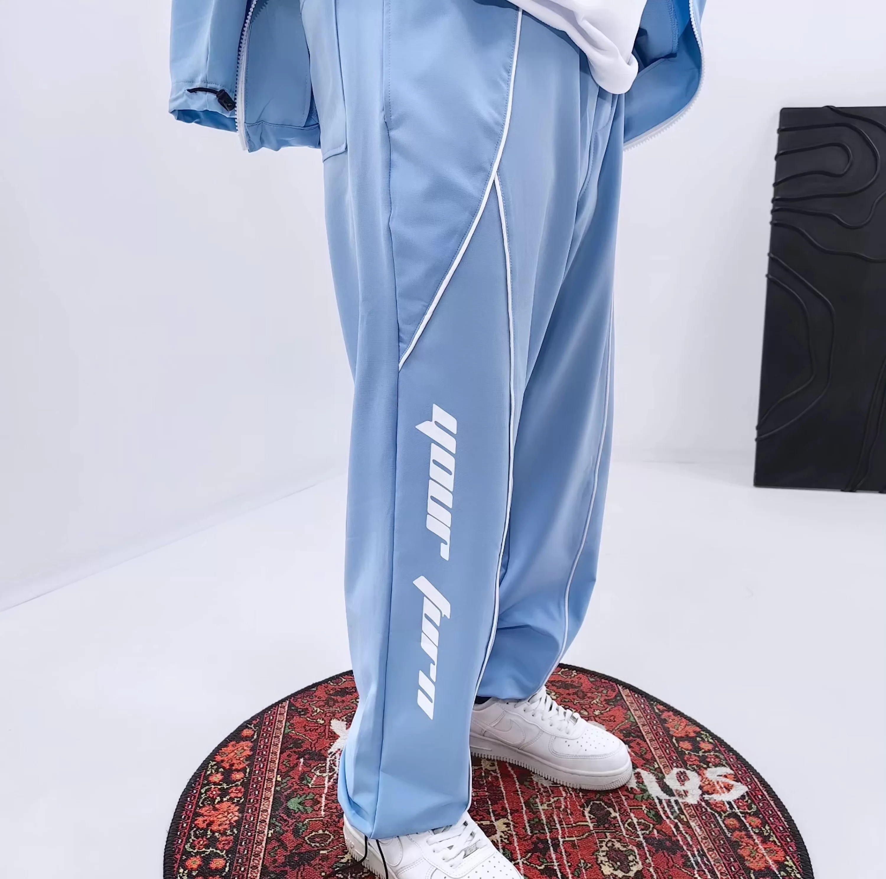 Baby Blue Baggy Eşofman ( Ayarlanabilir Lastik Detaylı)