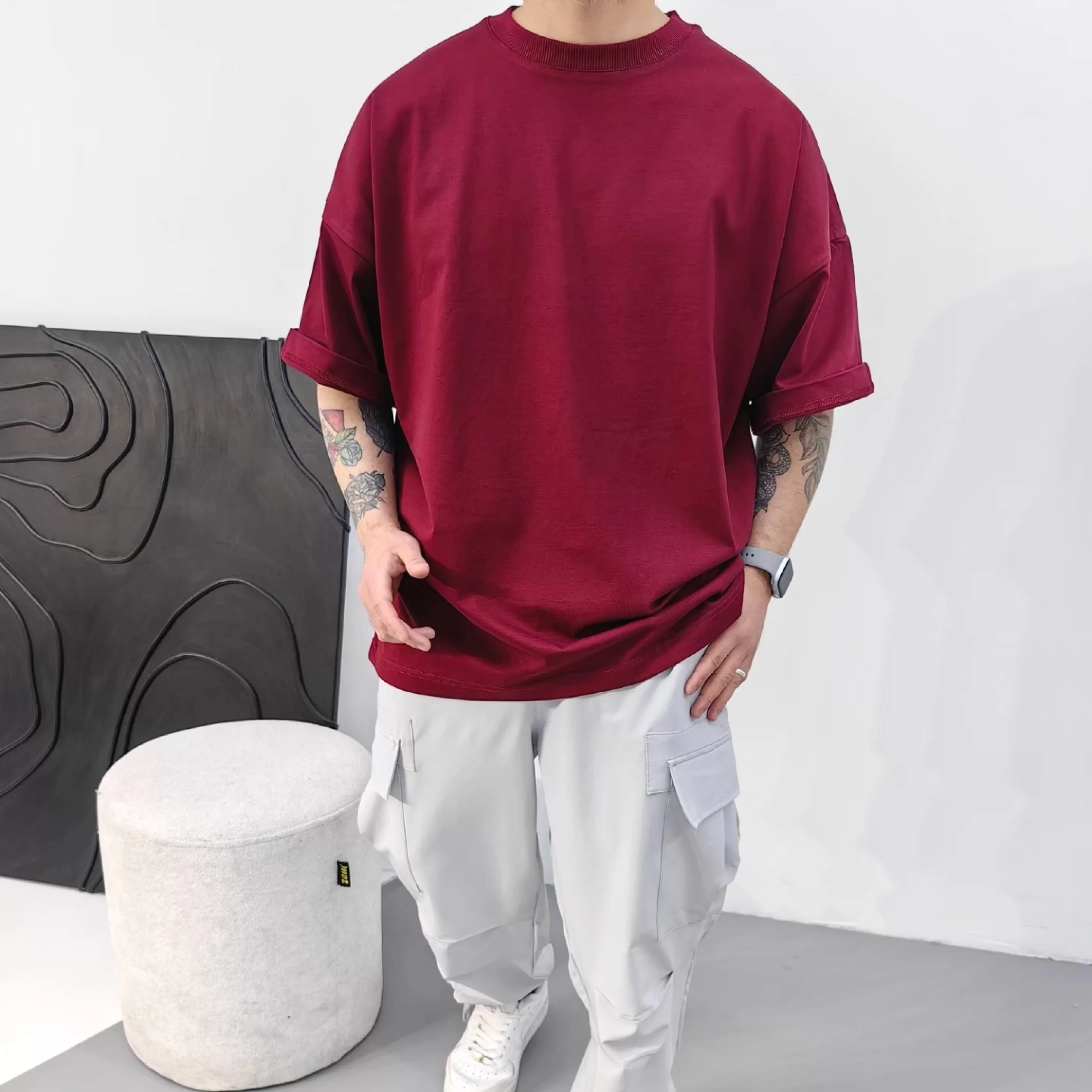 Bordo Basic Extra Oversize Tshirt