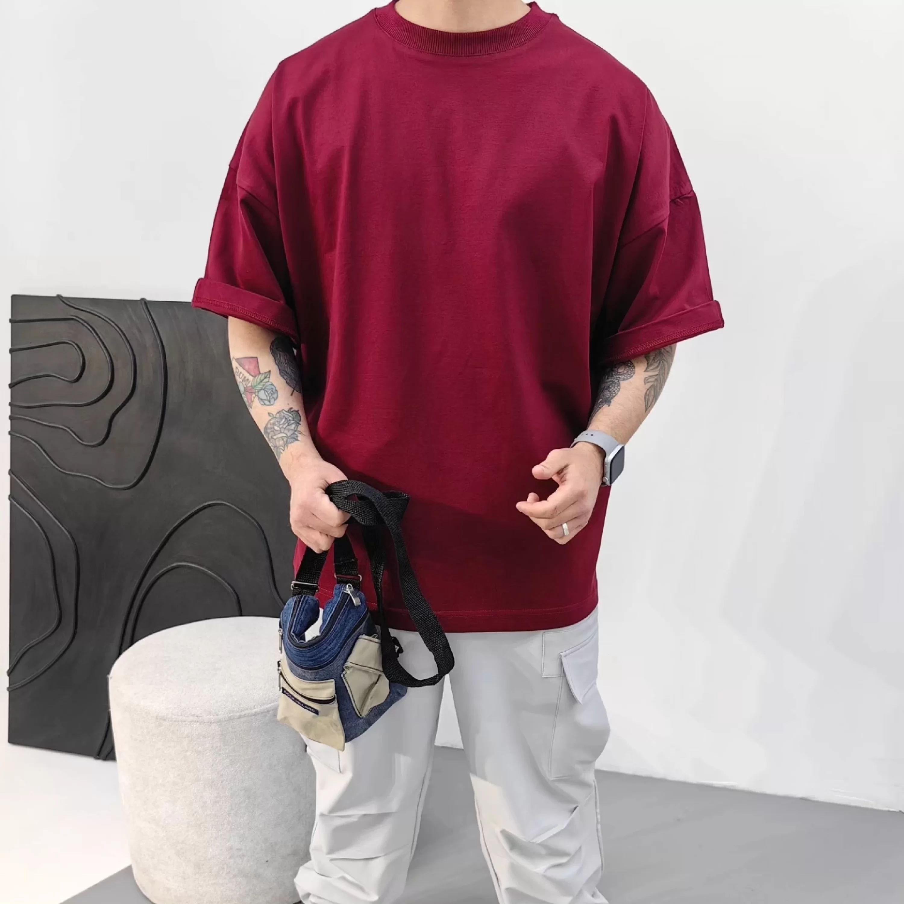 Bordo Basic Extra Oversize Tshirt