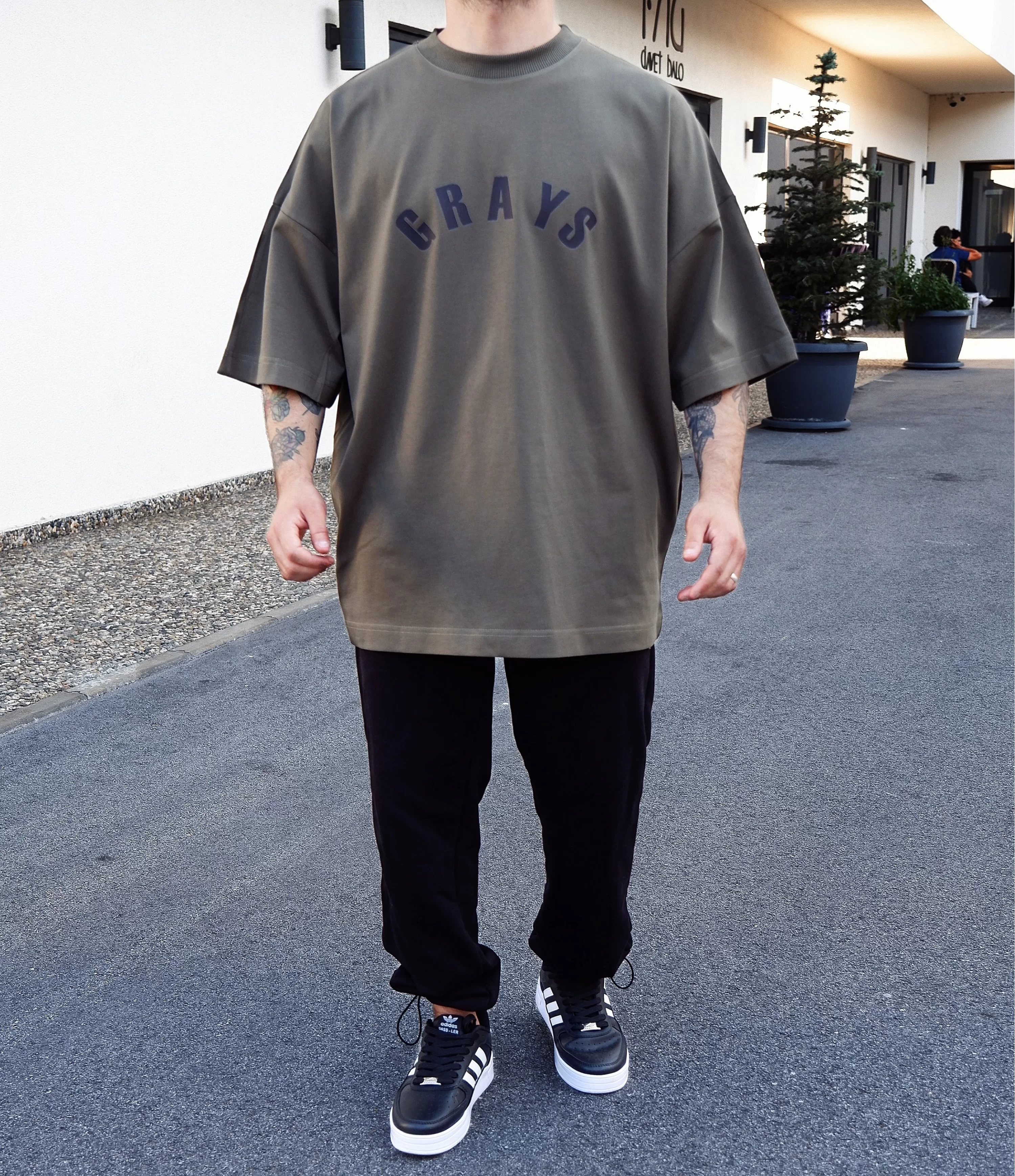 Grays Haki Extra Oversize Tshirt