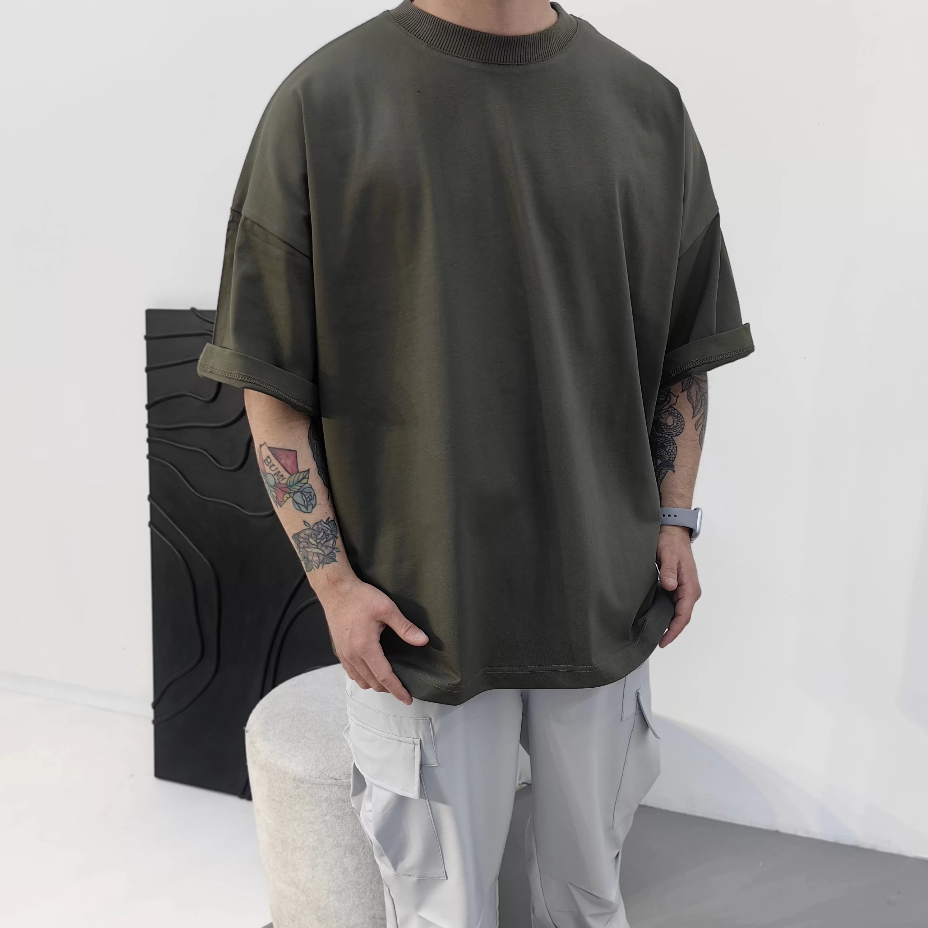 Haki Basic Extra Oversize Tshirt