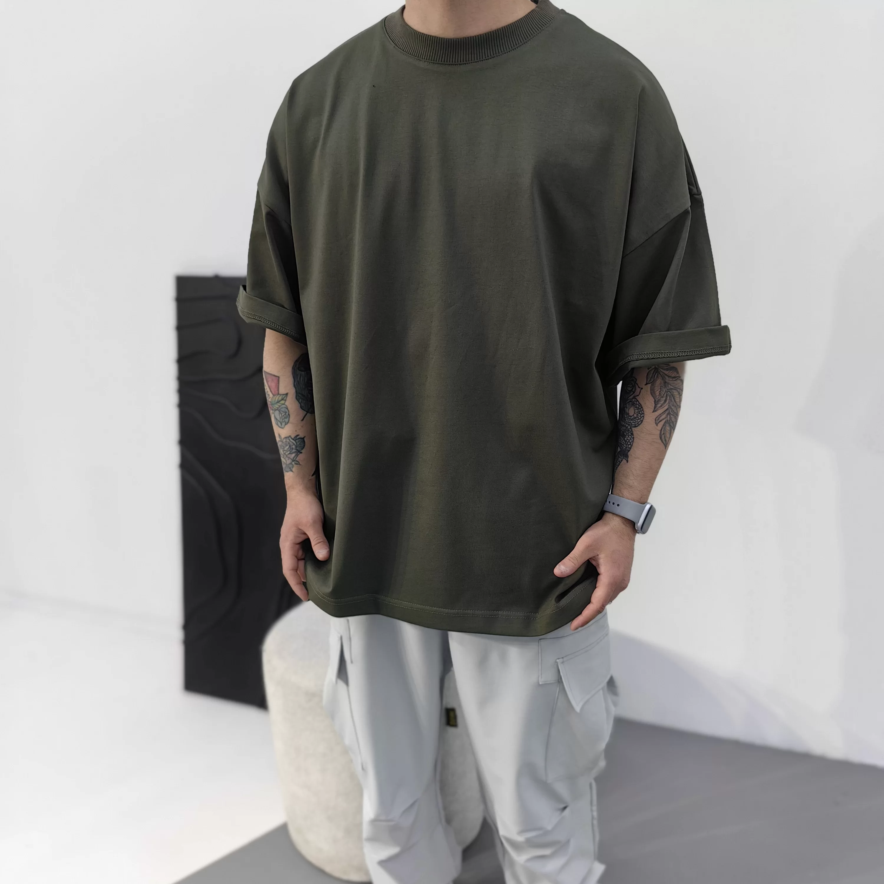 Haki Basic Extra Oversize Tshirt