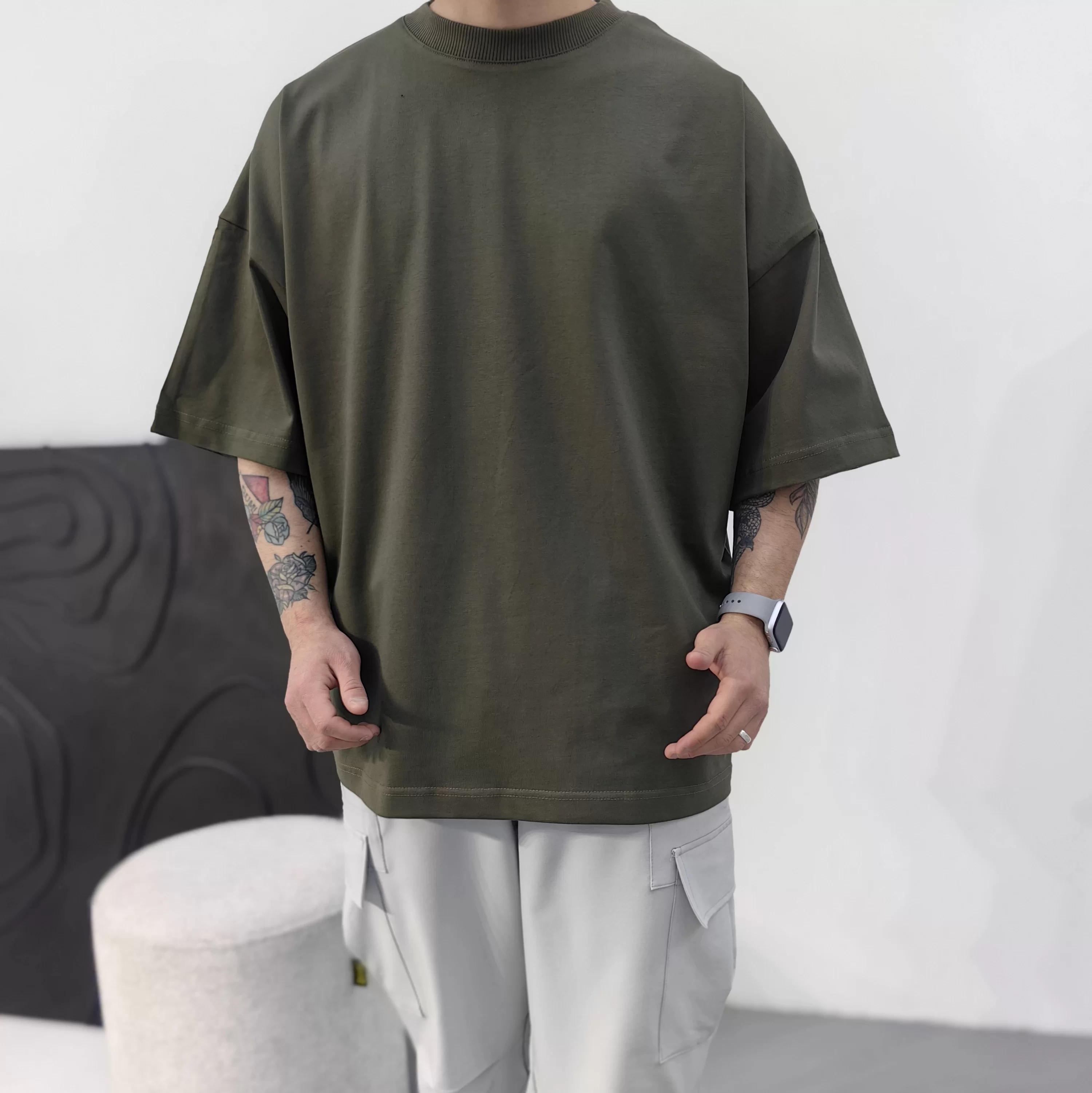 Haki Basic Extra Oversize Tshirt