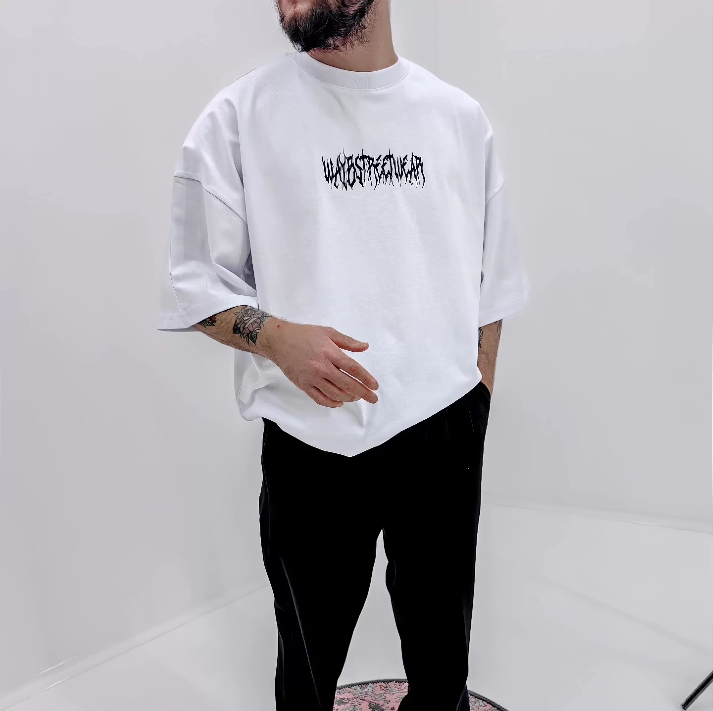 Waybstreetwear Beyaz Extra Oversize Tshirt