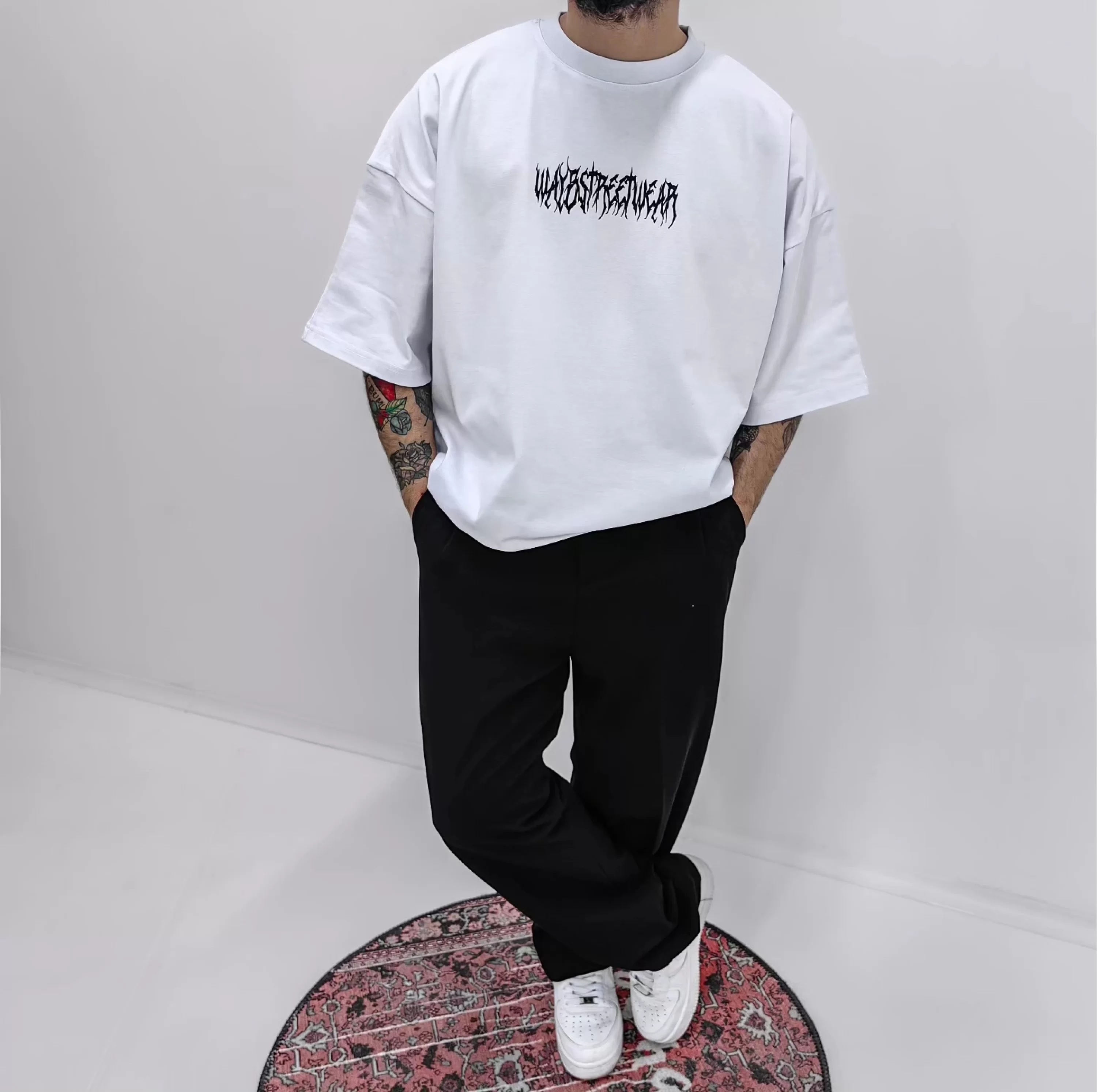 Waybstreetwear Beyaz Extra Oversize Tshirt