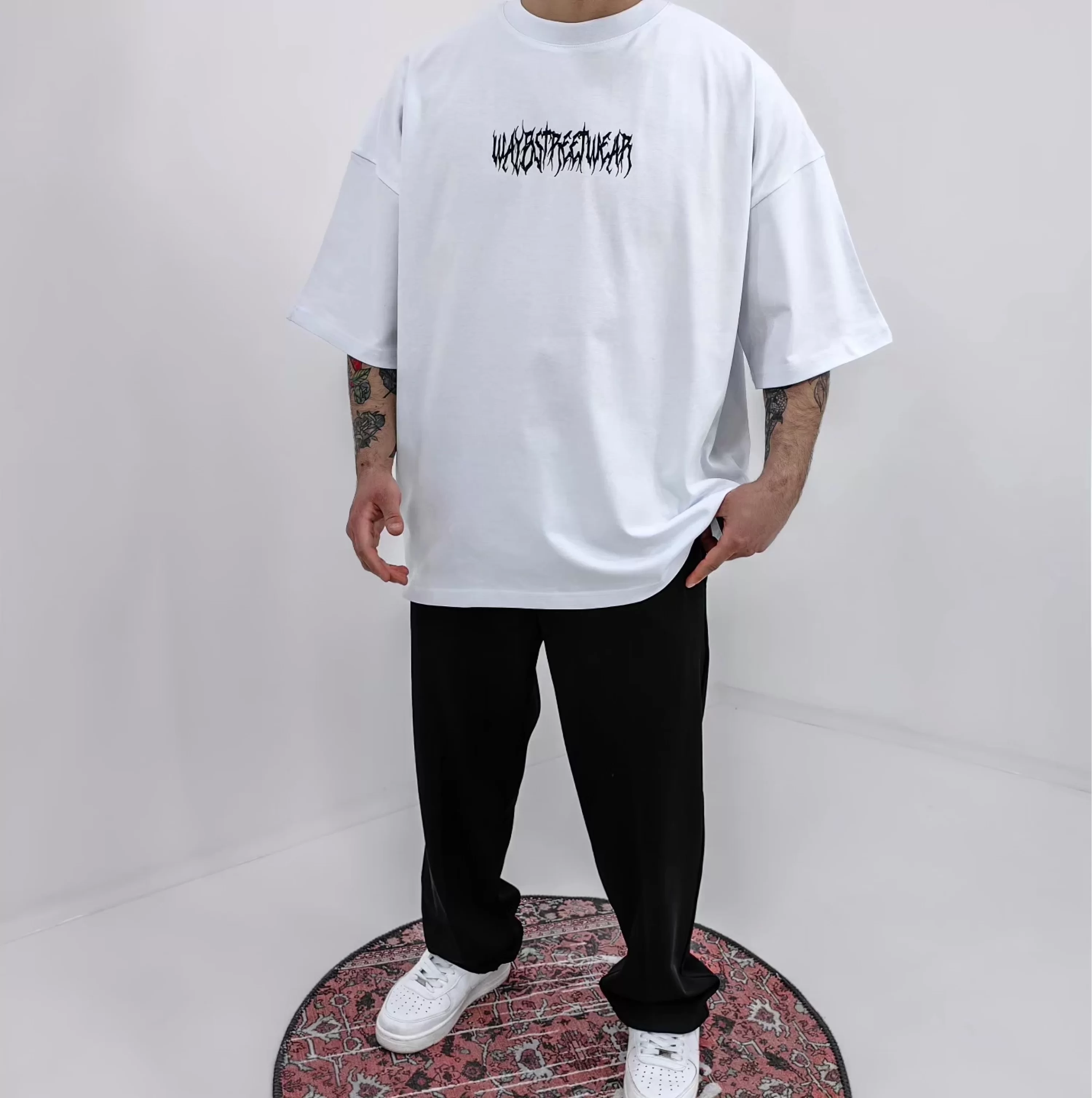 Waybstreetwear Beyaz Extra Oversize Tshirt