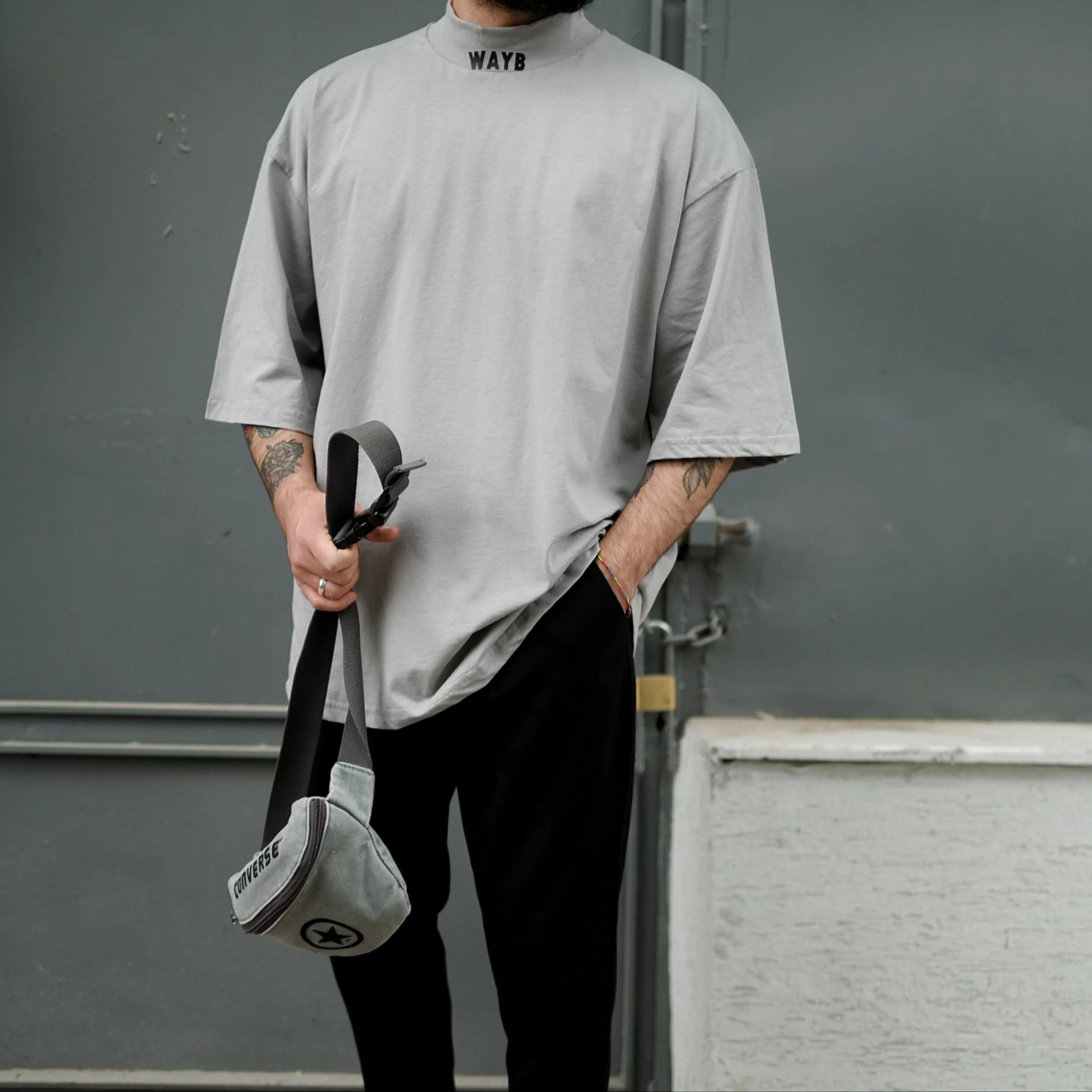 Smoke Gray Wsw Ekstra Oversize Tshirt