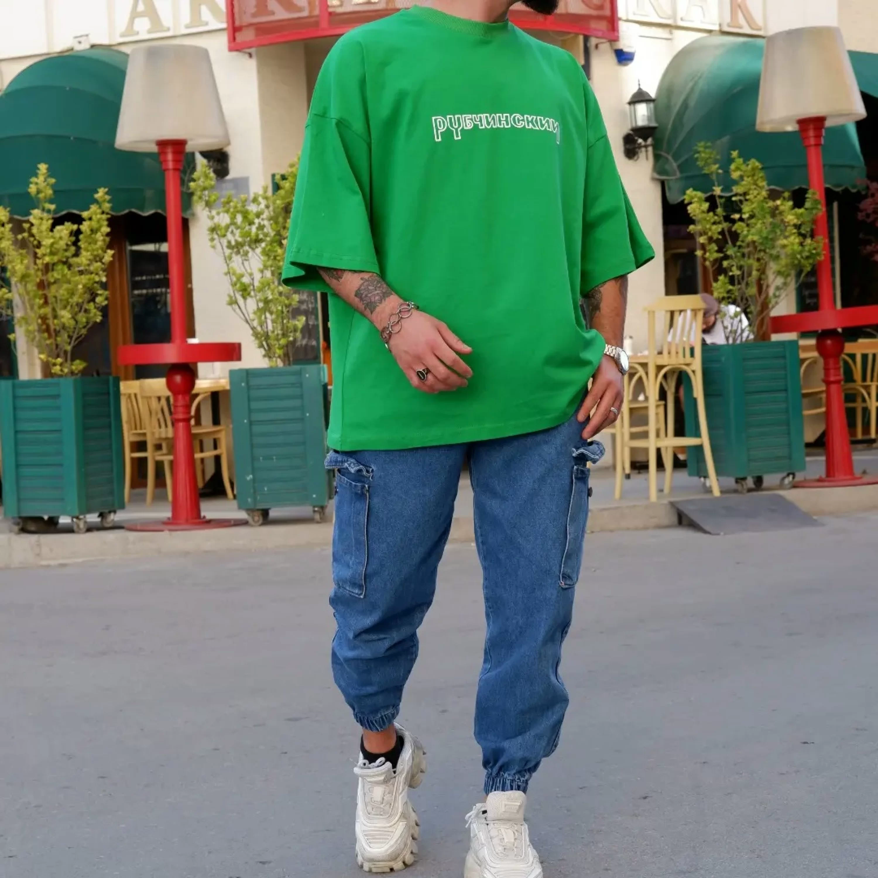 Streetwear Oversize Tshirt Green