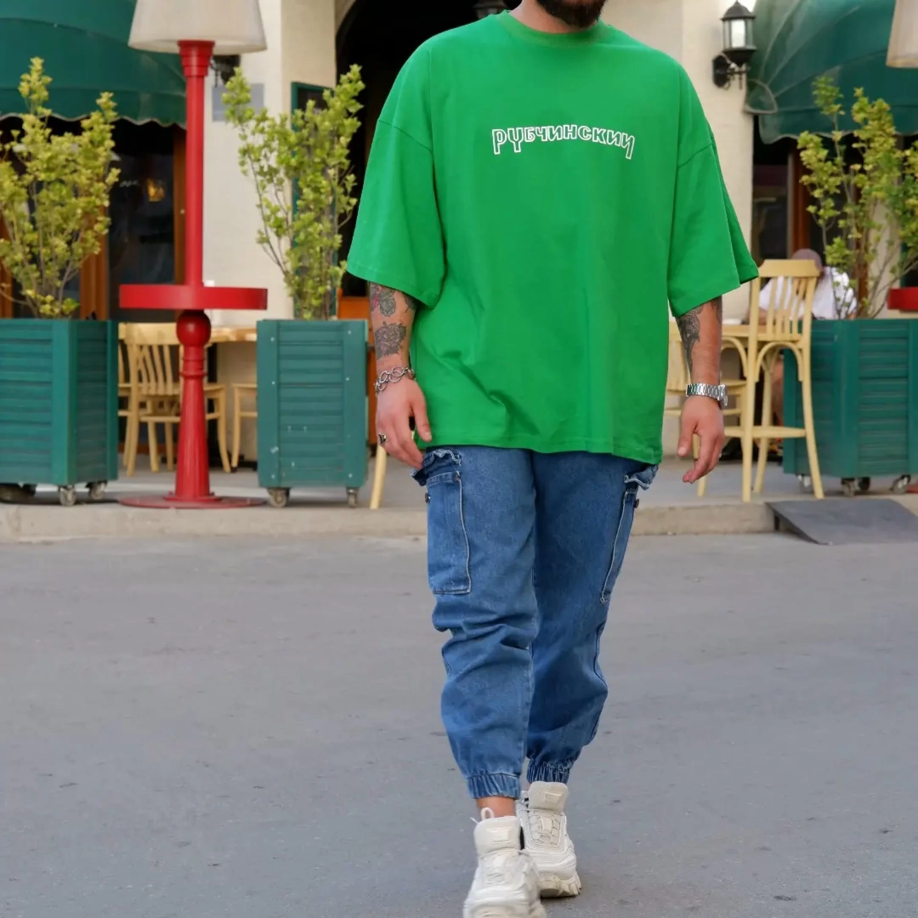 Streetwear Oversize Tshirt Green