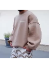 Interesting Camel Premium Kalıp Oversize Sweatshirt