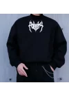 Polarity Siyah Boğazlı Oversize Sweatshirt