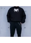 Polarity Siyah Boğazlı Oversize Sweatshirt