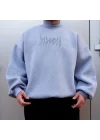 Silence Gri Melanj Boğazlı Oversize Sweatshirt Premium Kalıp