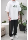 Hustle Extra Oversize Beyaz Tshirt
