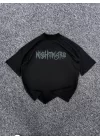 Nightmare Siyah Boğazlı Extra Oversize Tshirt