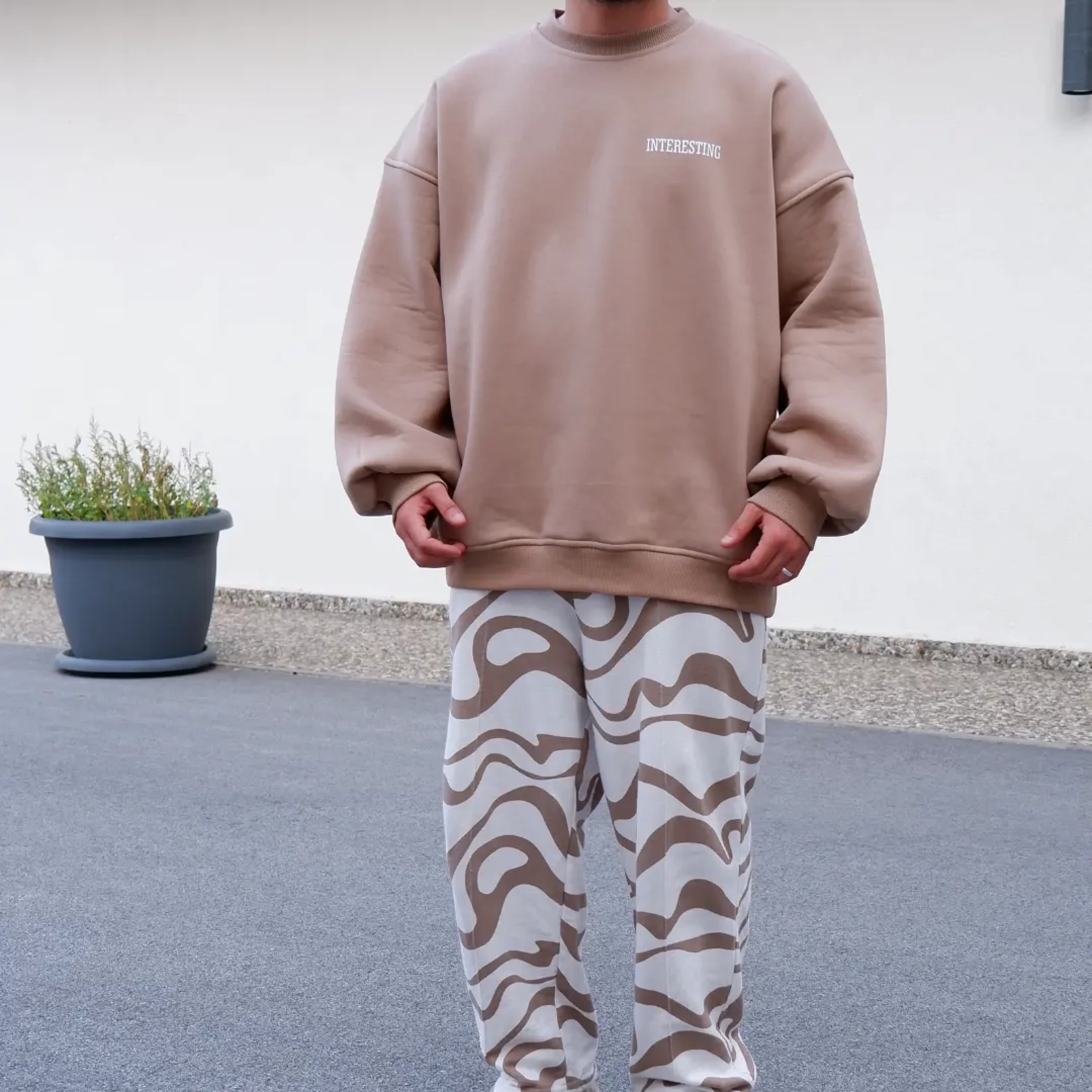 Interesting Camel Premium Kalıp Oversize Sweatshirt