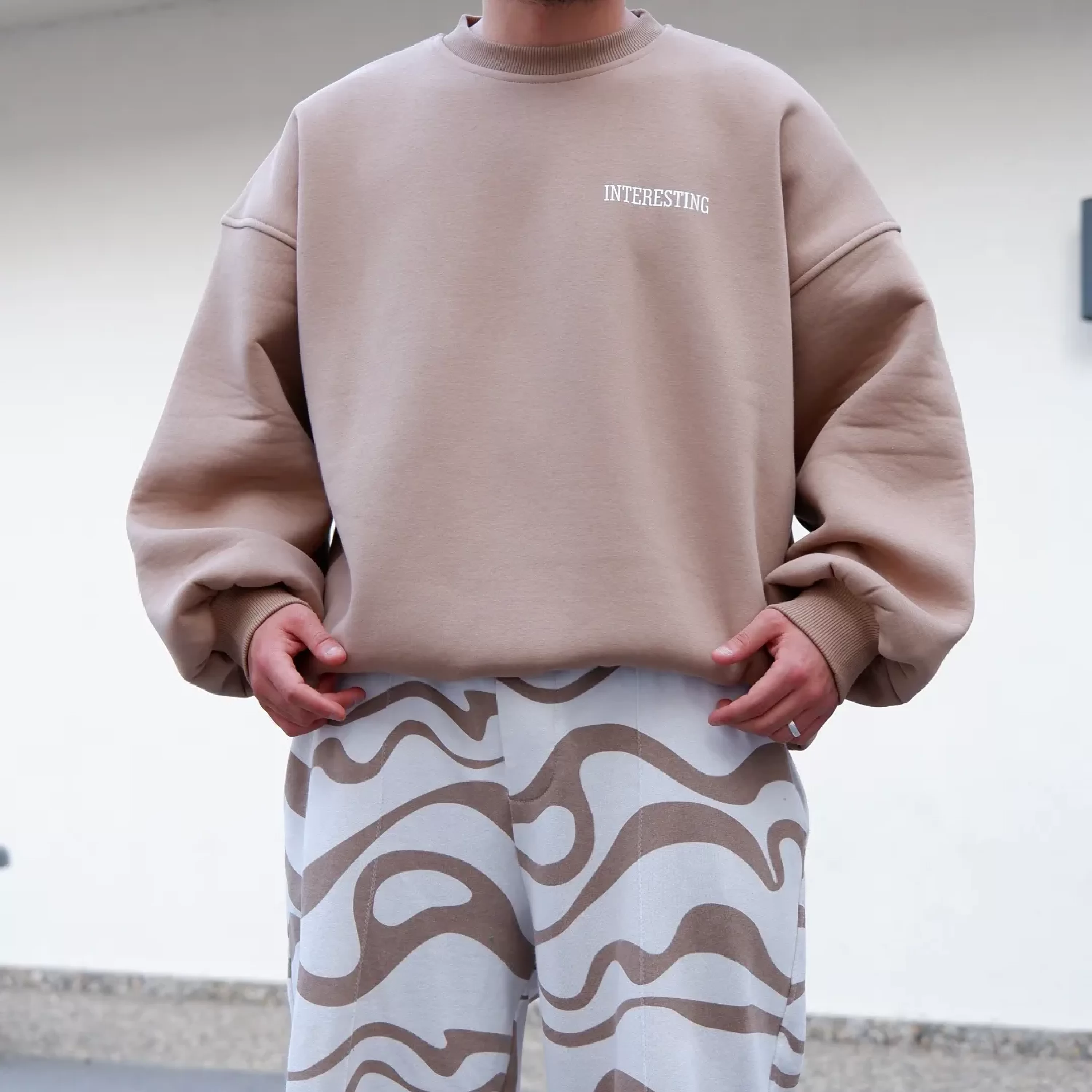 Interesting Camel Premium Kalıp Oversize Sweatshirt