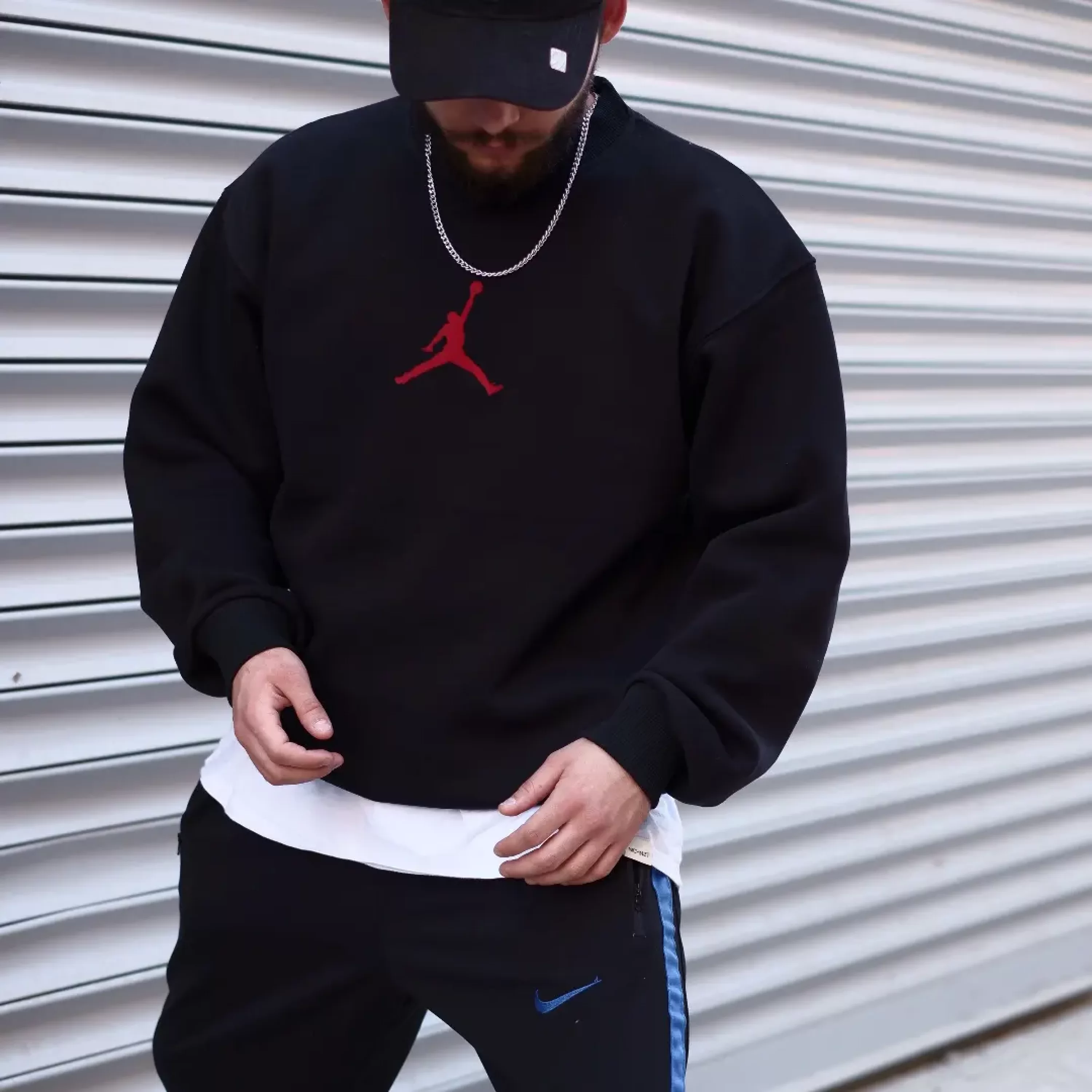 Jordan Siyah Oversize Sweatshirt