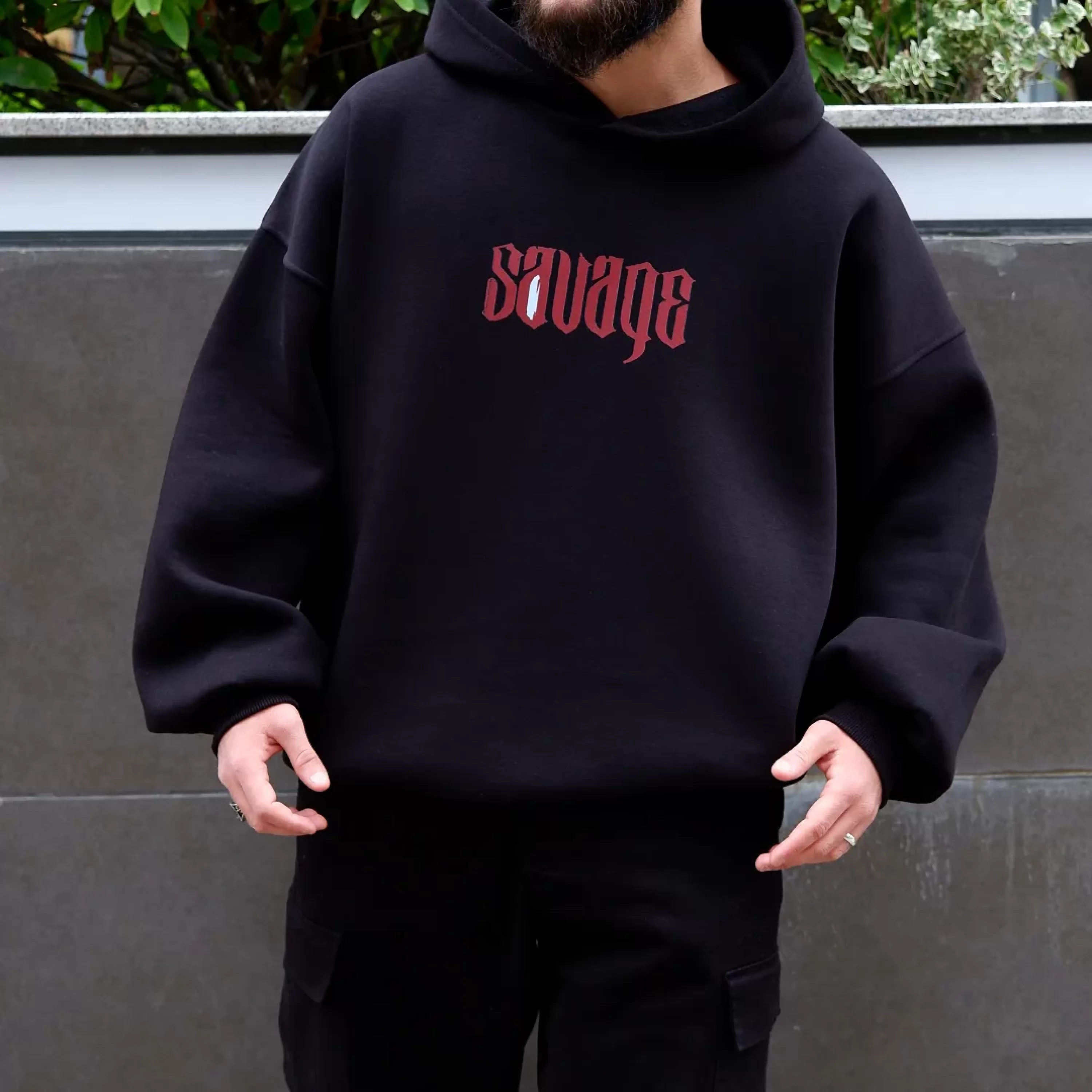 Savage Oversize Hoodie Premium Kalıp