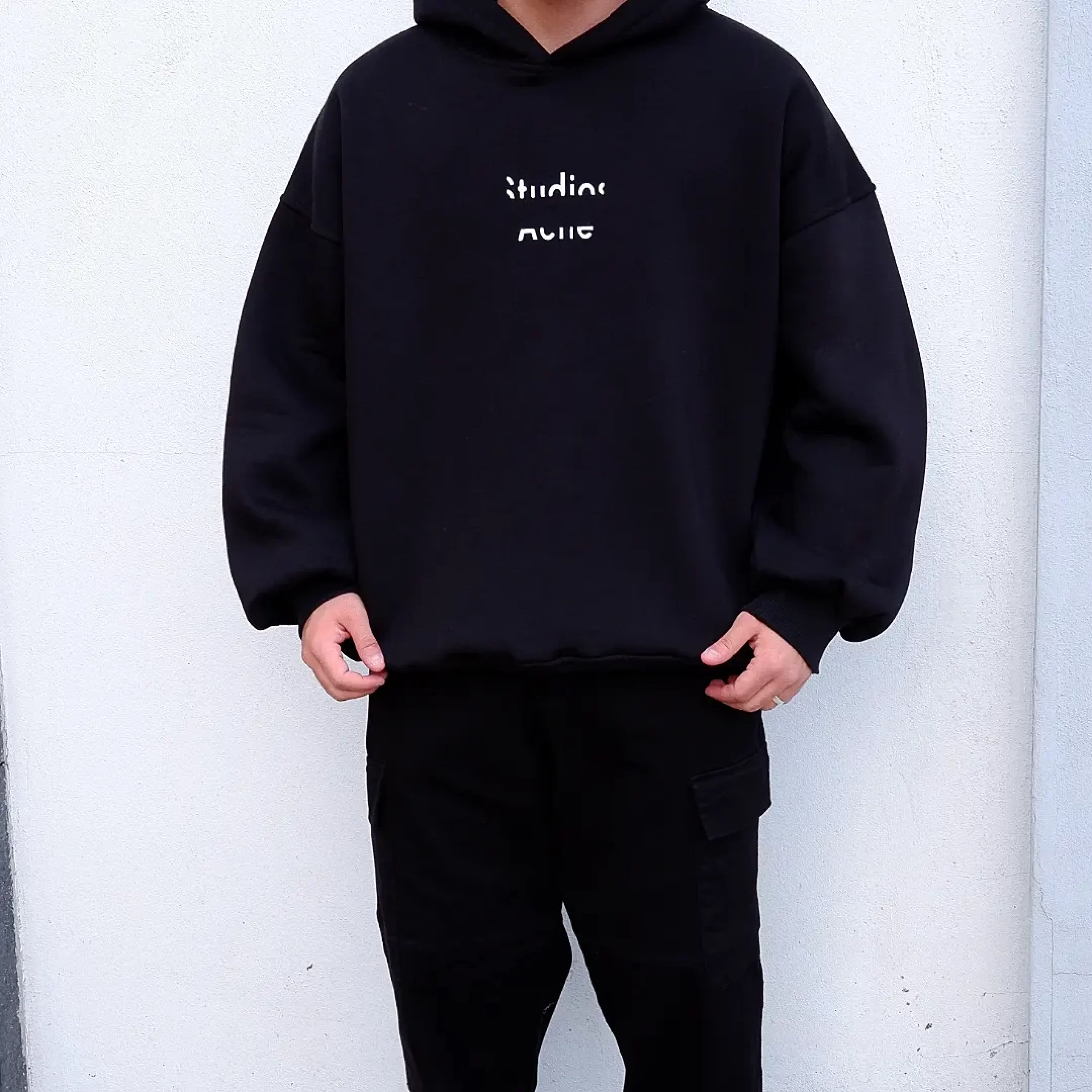 Studio Acne Black Oversize Hoodie