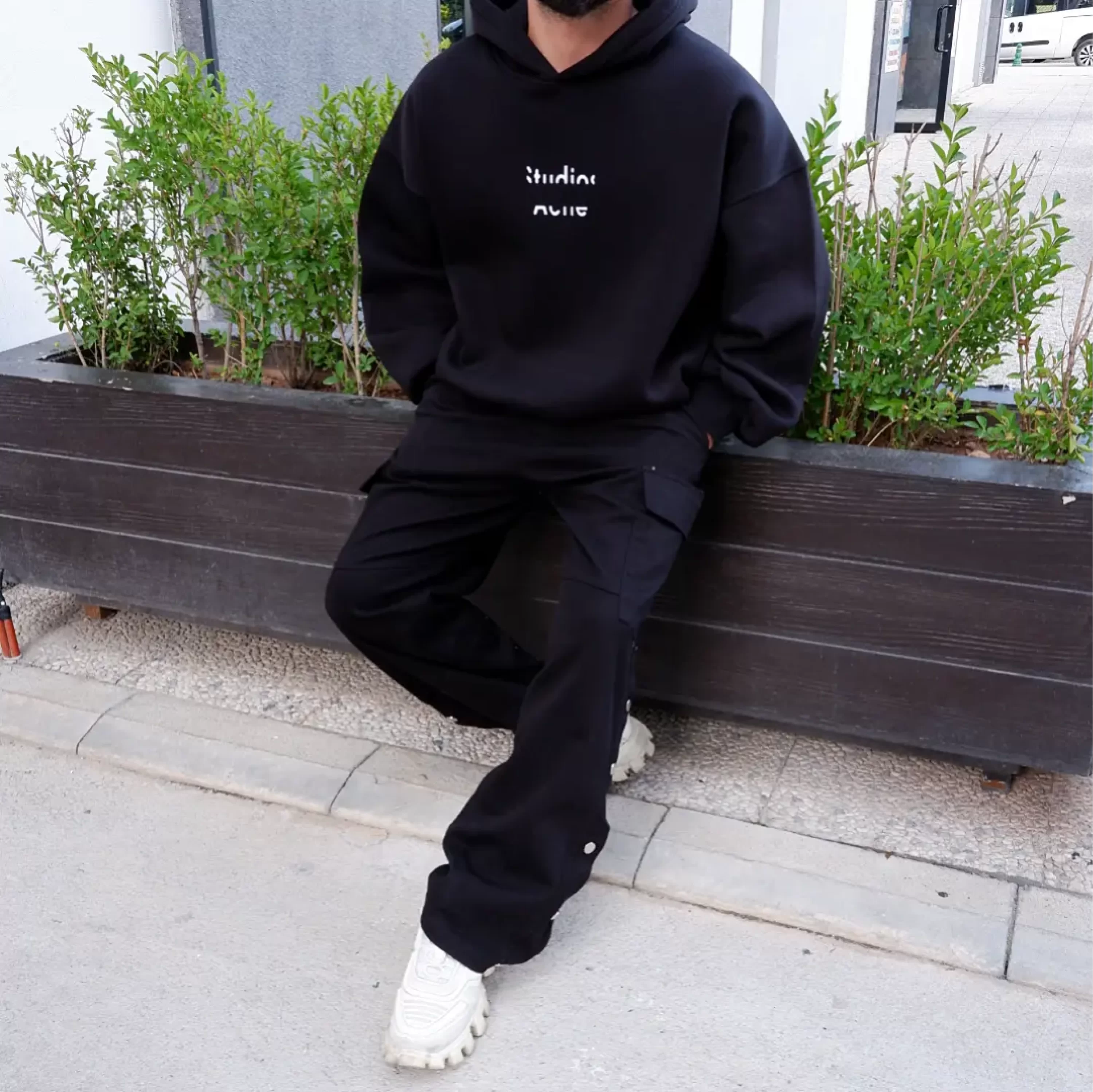 Studio Acne Black Oversize Hoodie