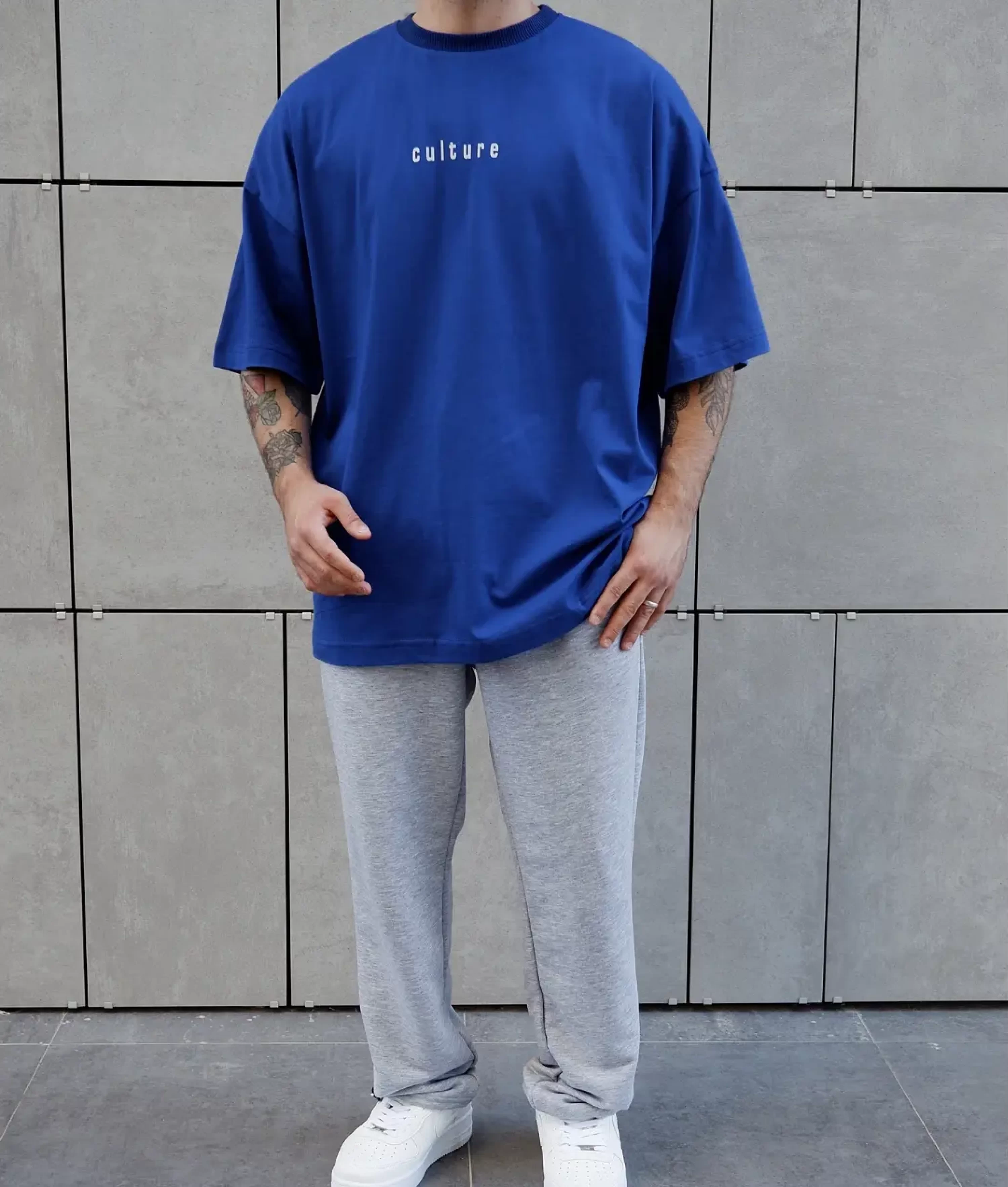 Culture Sax Blue Extra Oversize Tshirt