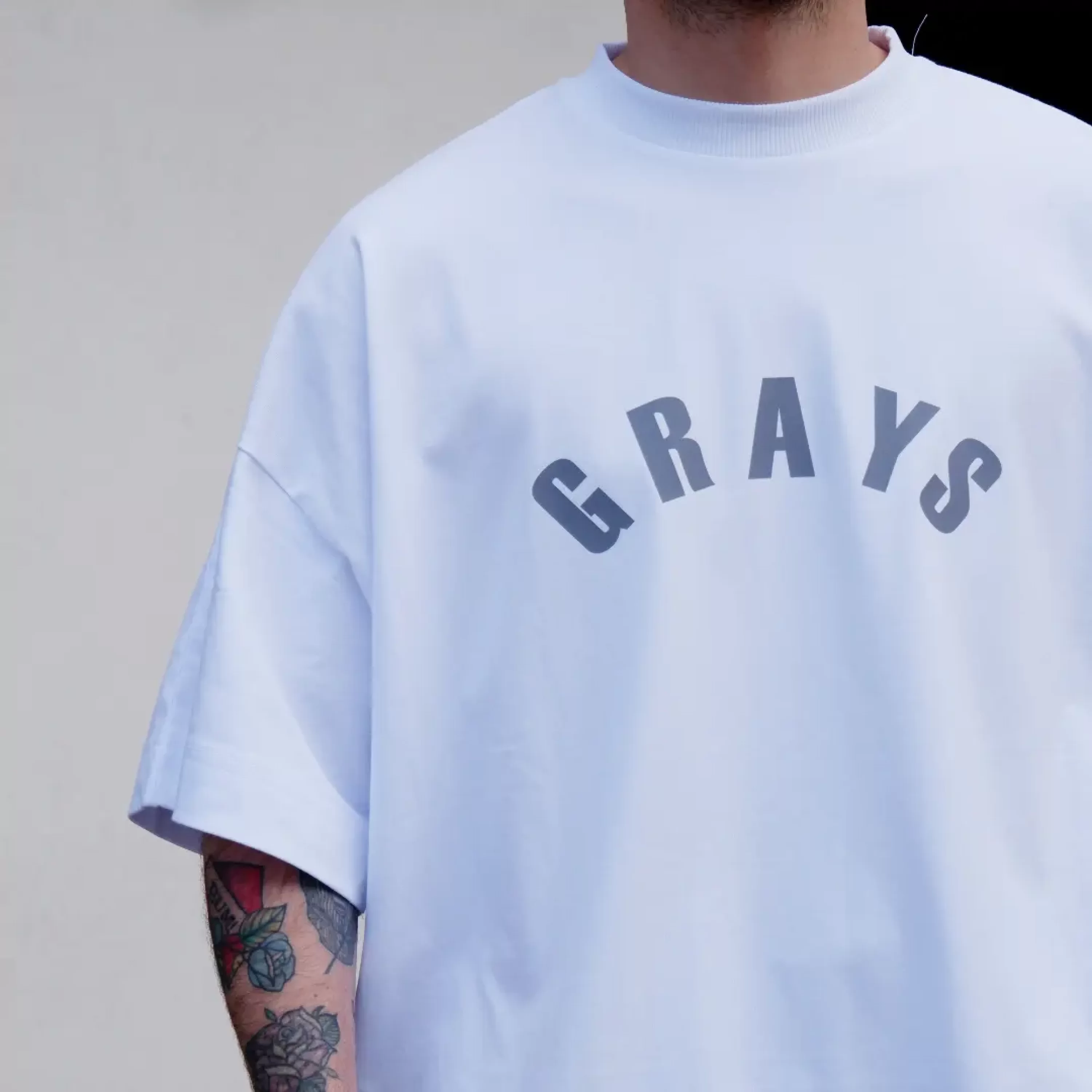 GRAYS Beyaz Extra Oversize Tshirt