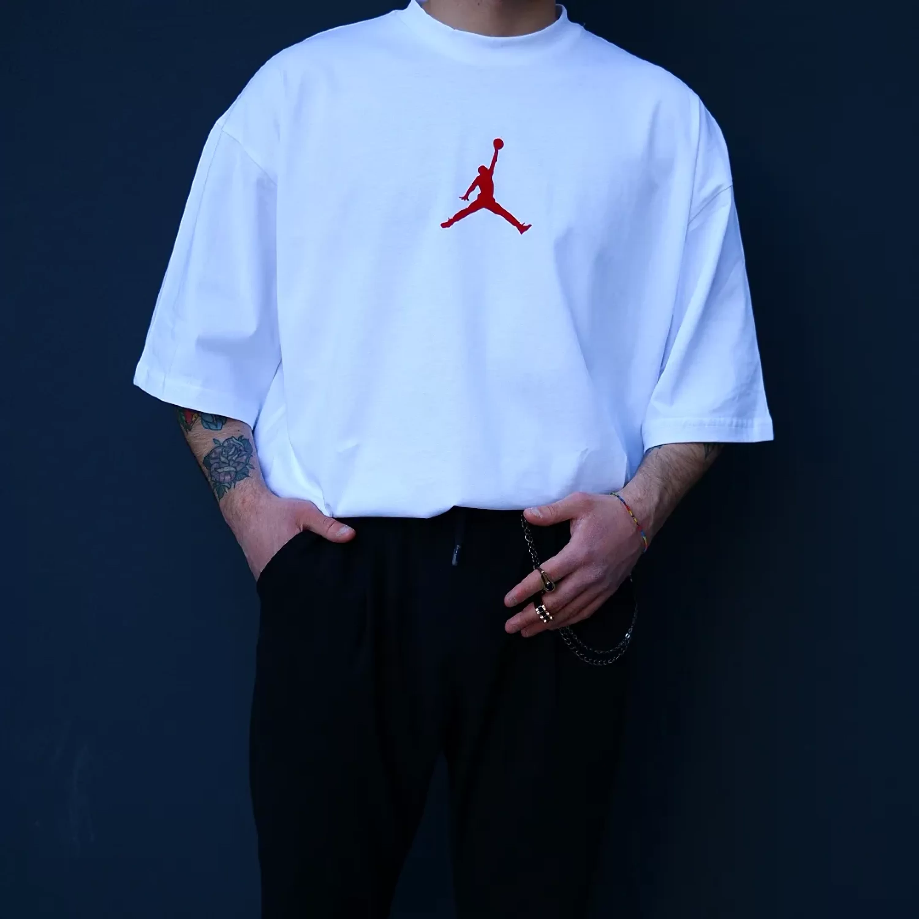Jordan Beyaz Extra Oversize Tshirt