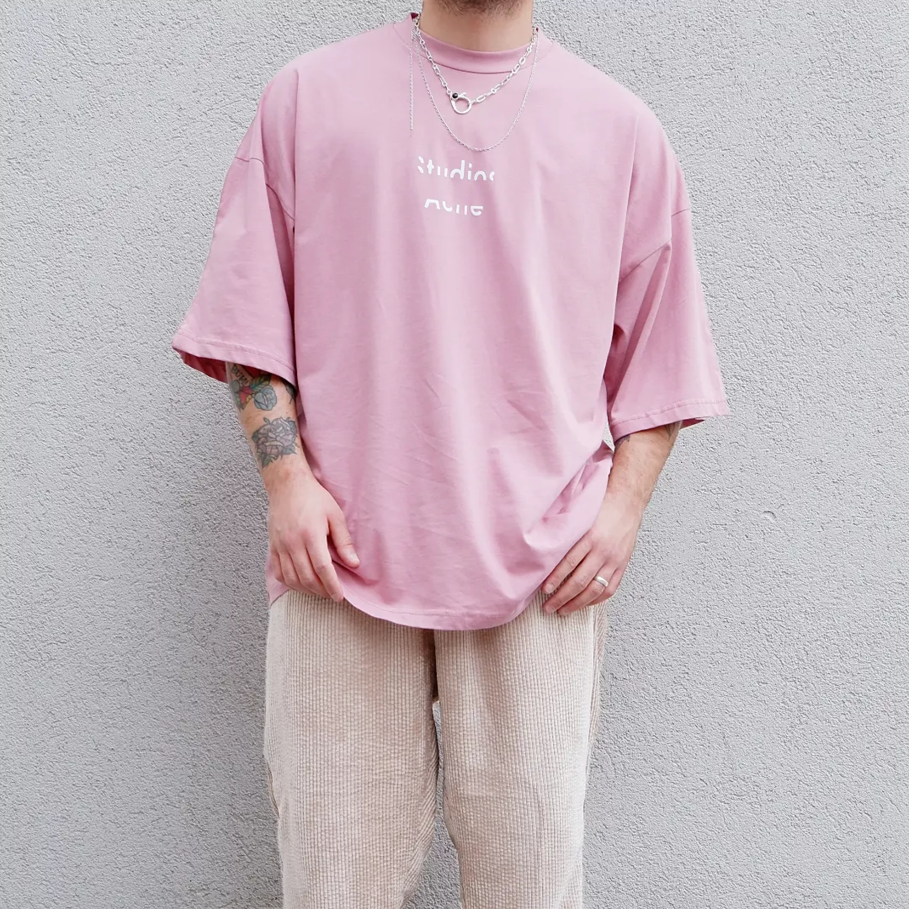 Studio Acne Pink Extra Oversize Tshirt