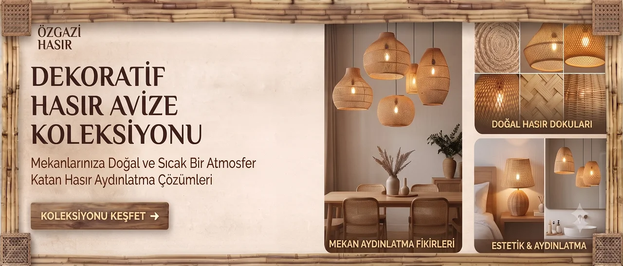 Dekoratif Hasır Avize Koleksiyonu